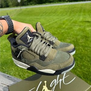 6Y Jordan 4 Retro SE Craft “Olive”